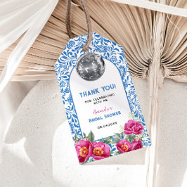 踊りクイーンブルータイルディスコブライダルシャワー ギフトタグ