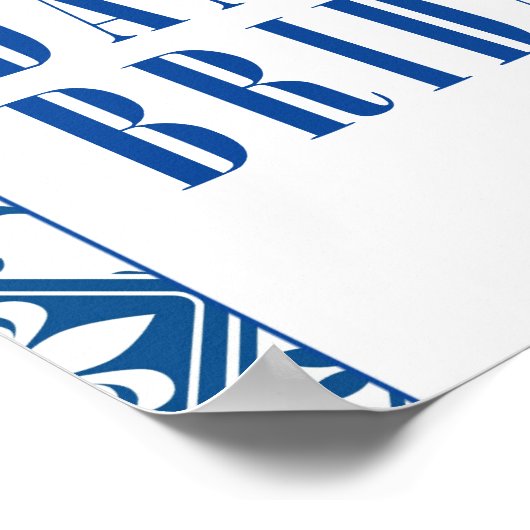 踊りクイーンブーゲンビリアブライダルシャワーウェルカム ポスター (角)