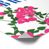 踊りクイーンブーゲンビリアブライダルシャワーウェルカム ポスター (角)