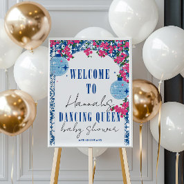踊りクイーンブーゲンビリーアベイビーシャワーウェルカム ポスター