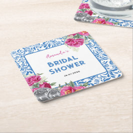 踊りクイーンマンマミアディスコブライダルシャワー スクエアペーパーコースター