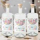 踊りクイーンレトロディスコボール リキュールボトルラベル