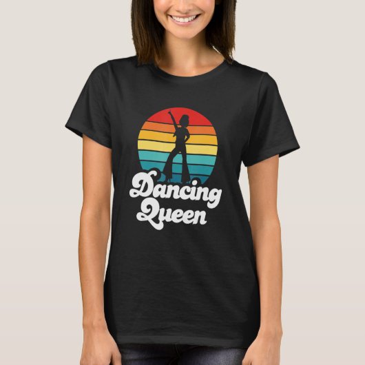 踊りクイーンローラーディスコ衣装70sの衣装 tシャツ (正面)