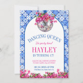 踊りクイーン地中海の誕生日 招待状 (正面)