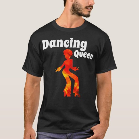 踊りクイーン踊りプリンセスディスコ70s 60s tシャツ (正面)