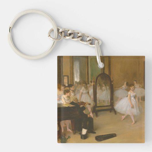 踊りクラス(1870年)エドガー・デガス キーホルダー (正面)