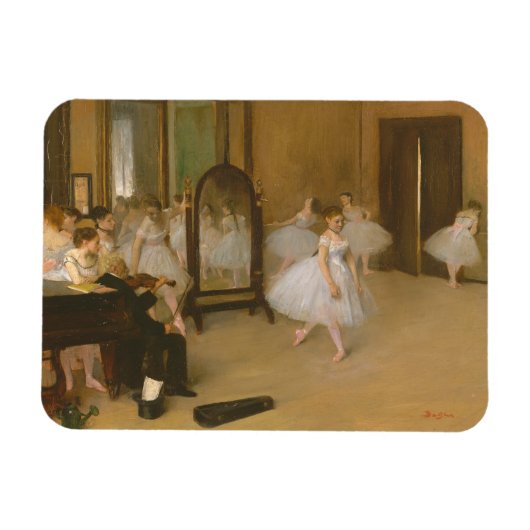 踊りクラス(1870年)エドガー・デガス マグネット (横)