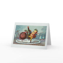 "踊りクリスマス食糧!" ヴィンテージカード