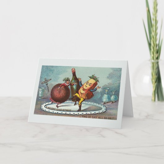 "踊りクリスマス食糧!" ヴィンテージカード シーズンカード (正面)