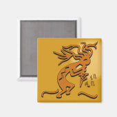 踊りココペリメリーメーカーミュージシャン マグネット (正面/裏面)