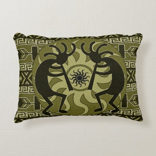 踊りココペリ南西パタアステカーン アクセントクッション (正面)