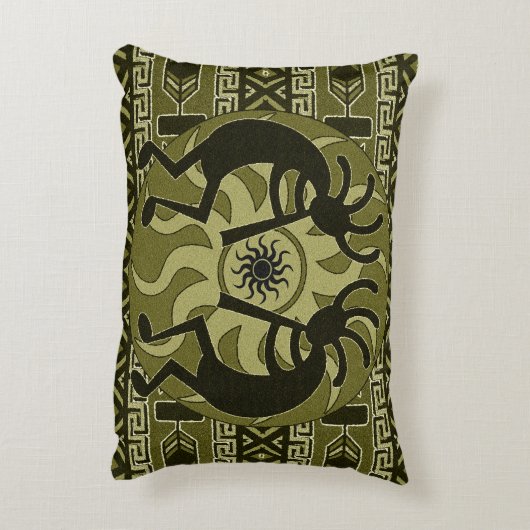 踊りココペリ南西パタアステカーン アクセントクッション (裏面(縦))