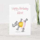 踊りサイパーソナライズされたノ誕生日カード カード (正面)