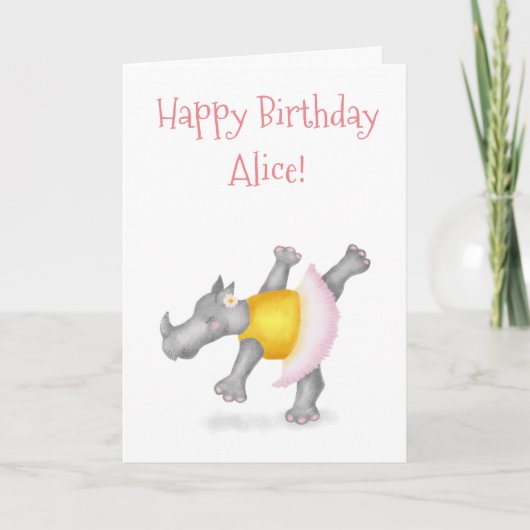 踊りサイパーソナライズされたノ誕生日カード カード (正面)