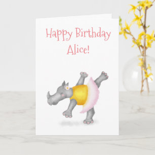 踊りサイパーソナライズされたノ誕生日カード カード
