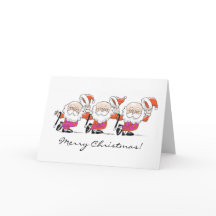 踊りサンタのグリーティングカード