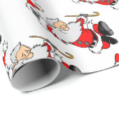 踊りサンタクロースオンクリスマス ラッピングペーパー (ロールコーナー)