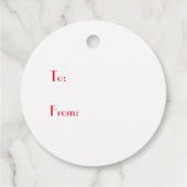 踊りサンタクロースクリスマスギフトラベル フェイバータグ (裏面)