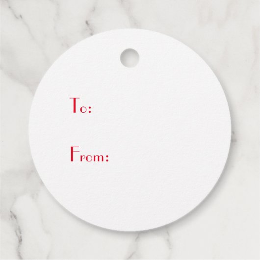 踊りサンタクロースクリスマスギフトラベル フェイバータグ (裏面)