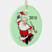 踊りサンタ2010年 セラミックオーナメント (右)
