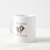 踊りサンタ&ベアークリスマスマグ コーヒーマグカップ (正面左)