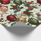 踊りサンタ&マジカルオーナメント ラッピングペーパー (角)