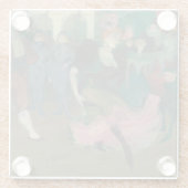 踊りザボレロトゥールーズラウトレック絵画ズ ガラスコースター (裏面)