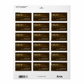 踊りシャンパンメガネのレトロかわいいバブルラベル ラベル (フルシート)