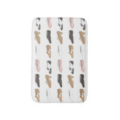 踊りシューズバレエタップジャズライリカルアクロスタジオ バスマット (正面縦)