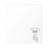 踊りシューズ – バレエ用スリッパ ノートパッド (正面)