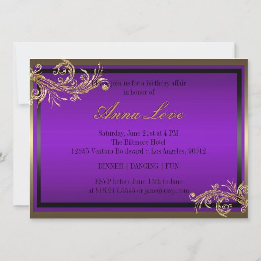 踊りシューズ-素晴らしい50番目の誕生日招待状 招待状 (裏面)