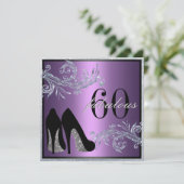 踊りシューズ-素晴らしい50番目の誕生日招待状 招待状 (スタンド正面)