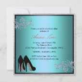 踊りシューズ-素晴らしい50番目の誕生日招待状 招待状 (裏面)