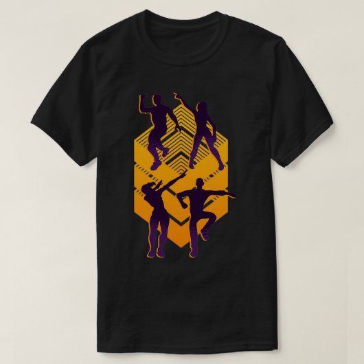踊りシルエット Tシャツ (デザイン正面)