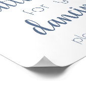 踊りシンプル足の治療 |ほこりっぽいブルーイベント ポスター (角)