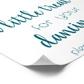 踊りシンプル足の治療 |ティール（緑がかった色）アクアイベント ポスター (角)