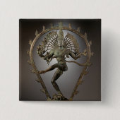 踊りシヴァ女神の像 缶バッジ (正面)