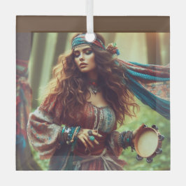 踊りジプシ ガラスオーナメント