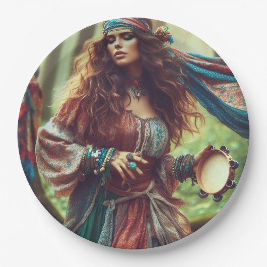 踊りジプシ ペーパープレート (正面)