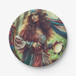 踊りジプシ ペーパープレート