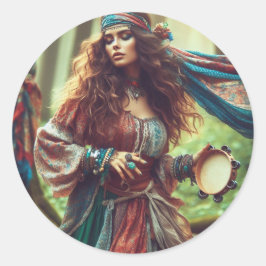 踊りジプシ ラウンドシール