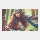 踊りジプシ 長方形シール (正面)