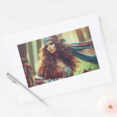 踊りジプシ 長方形シール (封筒)