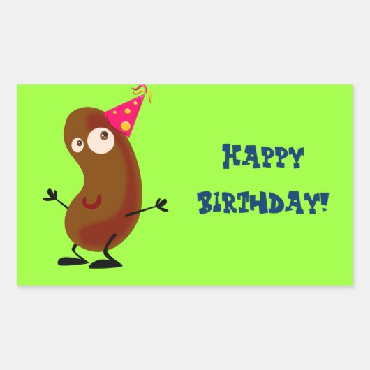 踊りジャガイモ 長方形シール (正面)