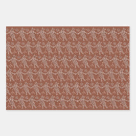 踊りジンジャーパン猫 ラッピングペーパーシート