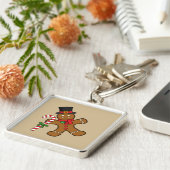 踊りジンジャーブレッドマン キーホルダー (側面)