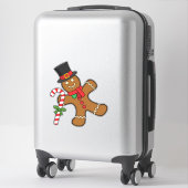 踊りジンジャーブレッドマン シール (スーツケース)