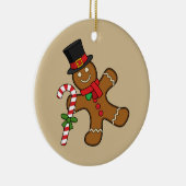 踊りジンジャーブレッドマン セラミックオーナメント (右)