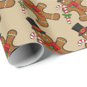 踊りジンジャーブレッドマン ラッピングペーパー (ロールコーナー)