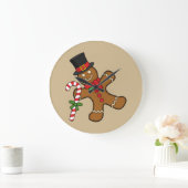 踊りジンジャーブレッドマン ラージ壁時計 (ホーム)
